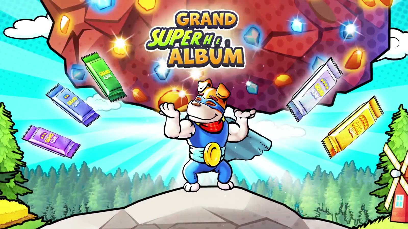 Playtika Grand Album Superheroes campaign frame.